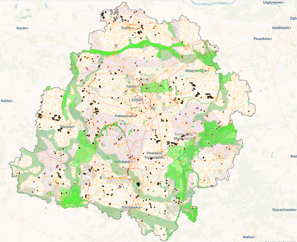 Odkryj potencjał inwestycyjny OZE w Polsce: KCDO udostępnia mapy terenów potencjału wytwórczego pod OZE